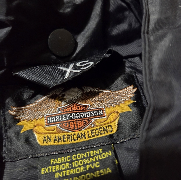 Harley-Davidson Black and Silver Logo Rain Suit Womens,Size XS - Picture 9 of 14